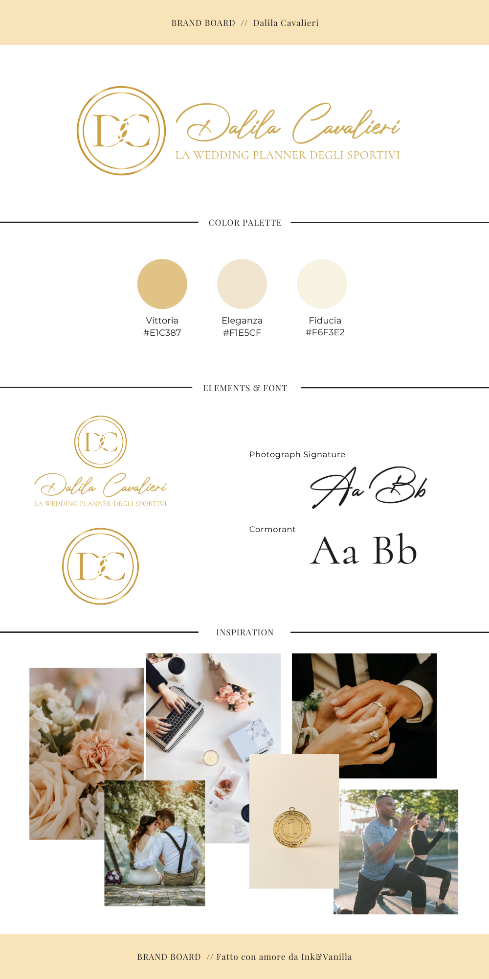 Brand identity Dalila Cavalieri Wedding Planner