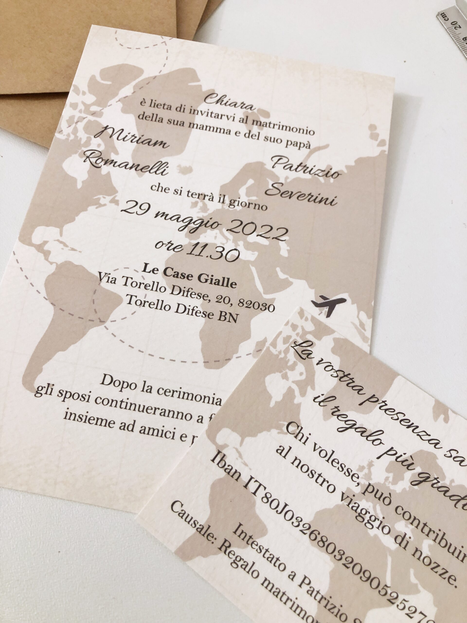 Partecipazioni tema viaggio personalizzate